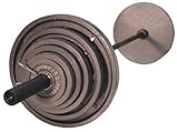 Troy USA Sports OSS-300B Gray Olympic Plates with Black Olympic Bar