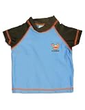 Osh Kosh B'gosh - Newborn Boys Short Sleeve Rashguard Top, Blue, Brown
