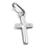 Jewellery Pendant Cross, Diamond Cut, Silver 925 G92396