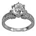 Antique Diamond Engagement Ring With GIA CERTIFIED D SI1 .40ct Center - 5.5