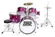 TKO 5-Piece Complete Junior Drum Set - Pink