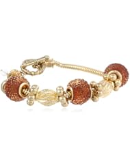 Napier "Giftable" Gold-Tone, Jet Slider Boxed Bracelet, 7"