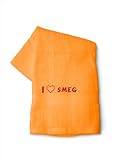 100% Cotton Embroidered Bath Towel with I Love Smeg
