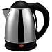 This 1.5 liter 1000-watt electric tea kettle with brushed stainless steel finish features an illuminated power indicator, automatic shut-off for dual protection when boiling or dry and an overheat shut-off.