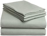 Pike Street 135-Gram Solid Flannel King Sheet Set, Sage