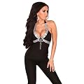 Neckholder-Top mit Pailletten & Strass verziert Einheitsgr��e (32-38), verschiedene Farben