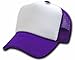DECKY Two Tone Trucker Mesh Caps Plain Baseball Hat (Adjtable, PURPLE/WHITE)