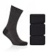 3 Pairs of Collezione Pure Cotton Stripe Textured Socks