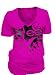 Glee Finger Splat Fuchsia V-Neck Juniors T-shirt Tee