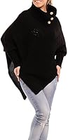 Glamour Empire Womens Warm Knit Poncho Sweater Batwing Cape Top Jumper 312