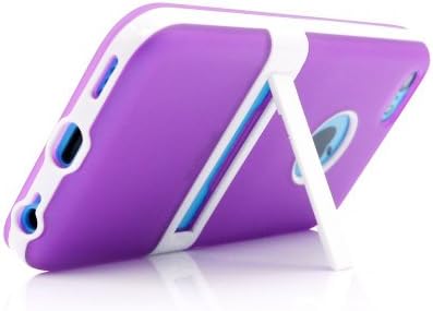New Case for Apple iphone 5C Soft Gel Tpu Flexible Skin Slim Cover With Stand Back Cover-Purple(+2 PCS Gift Cartoon Sticker)