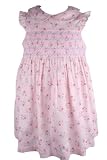 Laura Ashley Baby Girls Pink Floral Print Smocked Sundress-24 Months