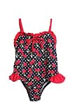 NWT Toddler Girls 1 piece navy polka dot swimsuit