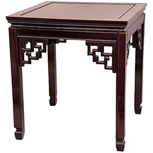 Amazon.com - Oriental Furniture Elegant End Table, 22-Inch Chinese ...