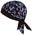 Sparkling Earth Skull Cap Biker Caps Headwraps Doo Rags - Liquid Flames on Black