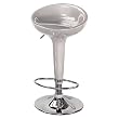 LumiSource Scooper Barstool, Silver