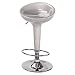 LumiSource Scooper Barstool, Silver