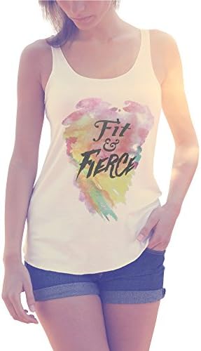 Fit &amp; Fierce - SYB Apparel Women's Premium Tri-Blend Racerback Tank Top (Large)
