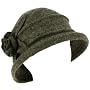100% Wool Winter Cloche Bucket Flower Crushable Ha&hellip <span class="brandLink"> SK Hat shop </span>