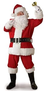 Rubie's Costume Regal Plush Santa Suit, Red/White, Large Costume