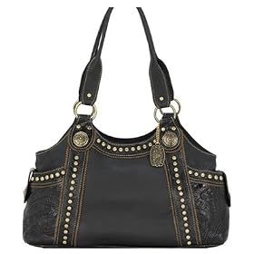 American West Texas Gold Carry all Zip Top Tote with Side Open Pockets
