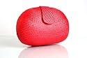 JulyTwenty London Red Buntal Clutch and Shoulder Bag