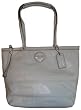 Women's Coach Purse Handbag Signature Patent Leather Tote White