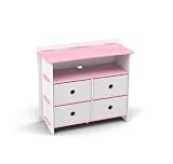 Legare 36-Inch Dresser, Pink and White