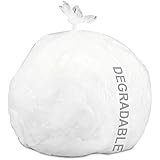 Stout EcoDegradable Bags, Medium Strength, 13 Gallons,0.7 Milliliters, 24 x 30, White, 120/Carton (G2430W70)