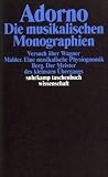 Gesammelte Schriften: Gesammelte Werke in 20 B&auml;nden: Band 13: Die musikalischen Monographien: BD 13 (suhrkamp taschenbuch wissenschaft) - Theodor W. Adorno