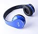 New Royalblue color Beyution513 Hi-Fi Over-ear Stereo Bluetooth Headphones--Built in Mic-phone talk with phone or listen music clearly, built Noise cancellation technology, with Retail package!