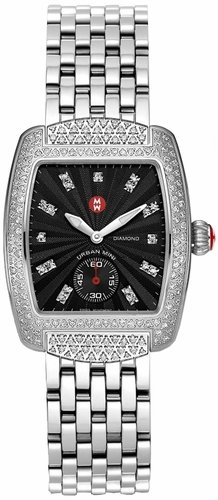 MICHELE Urban Mini Diamond Black Diamond Dial Diamond Bracelet