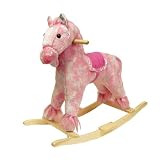 Happy Trails Pink Plush Rocking Pony with Sound
