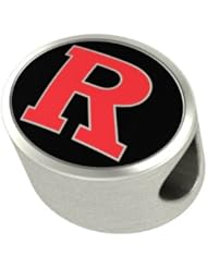 Rutgers University Bead *Premium Series* Fits Most Euorpean Style Bracelets Including Chamilia, Troll and More. This High Quality Bead is Made In The U.S.A.