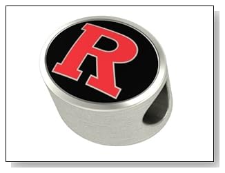 Rutgers University Bead Premium Series Fits Most Euorpean Style Bracelets Including Chamilia Troll and More. This High Quality Bead is Made In The U.S.A.