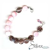 Coral, Millefiore and Swarovksi Bracelet by SilverChicks
