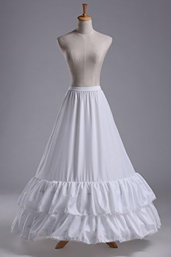 3 Bone Hoops Floor-length Falbala Dress Gown Slip Bridal Wedding Petticoat