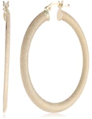 14K Yellow Gold Italian Hoop Earrings