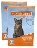 Advantage Flea Treatment for Cats 0-9 lbs. (12 Month Pack) (12 month pack (two 6-dose packs))