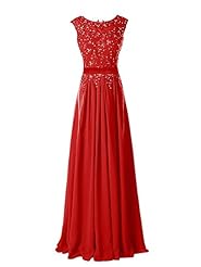A-line Sequined Lace Applique Jeweled Chiffon/Polyester/Satin Floor Length Evening Dress/Bridesmaid Dress/Party Dress  With a Sash 