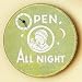 Baby : Vintage-inspired Green Nursery Clock - Open-all-night Clock 13 dia.