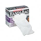 Webster HAB6W130 Handi Bag 8 Gallon Super Value Pack Waste Basket Bag, 0.55 Mil, 24" Height x 21-1/2" Width, White (Case of 130)