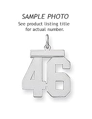 Sterling Silver Large Polished Number 13