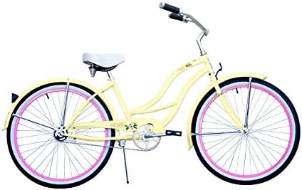 Micargi Bicycle Industries Tahiti Single Speed Ride On, Vanilla/Pink