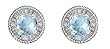 10k White Gold, March Birthstone, Aquamarine and Diamond Earrings