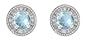 10k White Gold, March Birthstone, Aquamarine and Diamond Earrings