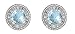 10k White Gold, March Birthstone, Aquamarine and Diamond Earrings