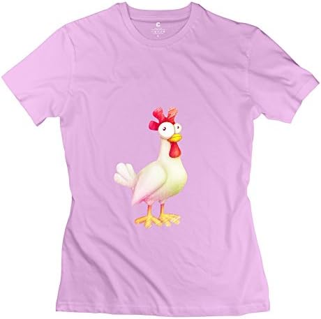 Designed Women's Tee Personalized Hay Day Chicken Cock Size L Pink