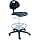 BodyBilt 1010 F1 Black Poly Plastic Stool with 7.5" Height Adjustment, 16.5" Width Backrest, 18.25" Width Seat, No Arm
