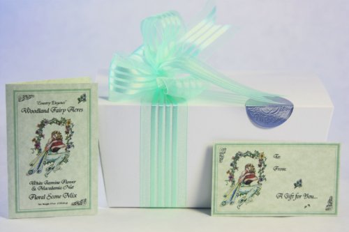 Woodland Fairy Acres White Jasmine Flower and Macadamia Nut Floral Scone Mix, 19 Ounces, Beautifully Gift-Packaged in White Ballotin Box with Gift Card and Brief History of Scones